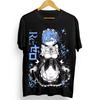 Unisex Rem Graphic Tee Re Zero Front Unisexga Printed Short Sleeve Tshirt Casual Anime Merch Tops