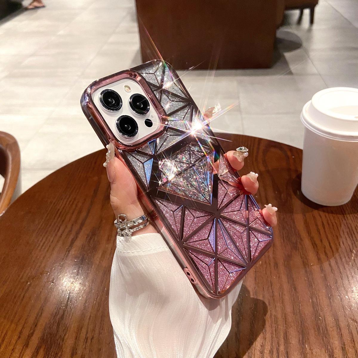 

Роскошный чехол для телефона с 3D-покрытием и бриллиантами для iPhone 11, 12, 13, 14, 15 Pro Max 12 Pro 13 Pro 14 Pro Max, мягкий чехол из ТПУ с защитой от капель iPhone 11