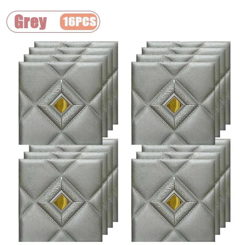 4-24PCS 30x30cm Self-Adhesive Wall Sticker 3D Soft Wall Stickers DIY Bedroom Living Room Background Home Decor Wall Decoration