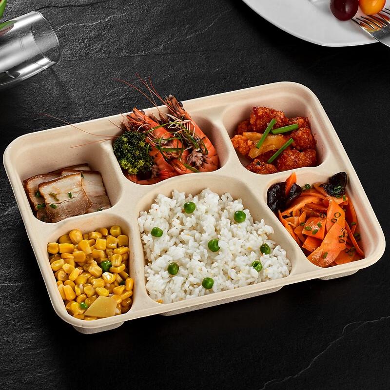 Bai Chufang Fully Degradable 6-Compartment Meal Prep Containers