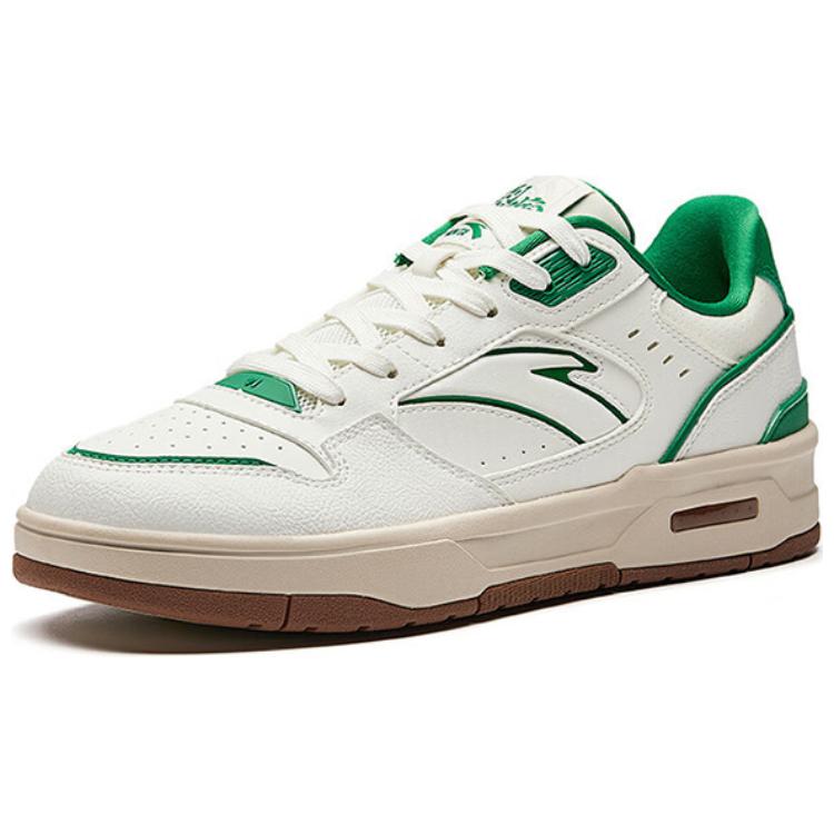 New Anta Lieyan1.0 Anti-Slip And Wear-Resistant Coverage Low-Top Skateboard Shoes Men's White Green