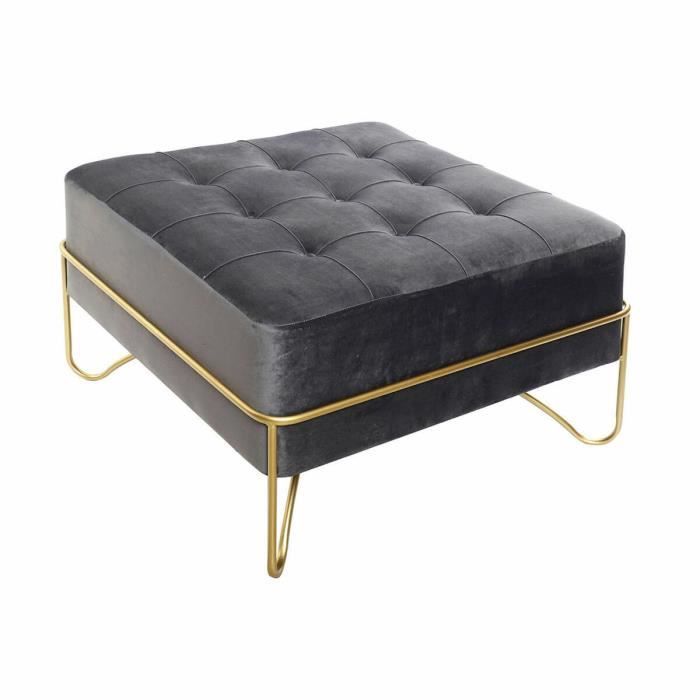Banquette - [MARQUE] - Gris doré - Mousse - Velours - 2 places
