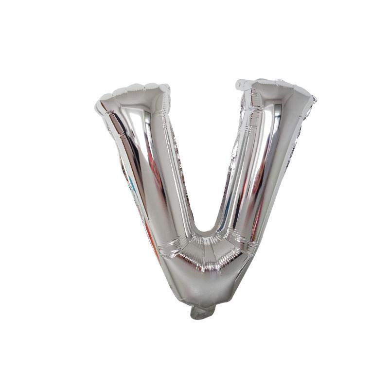 50pcs Letter Balloon Aluminum Foil 50 Cm Bright Gold Silver Aluminum Film Letter Balloon