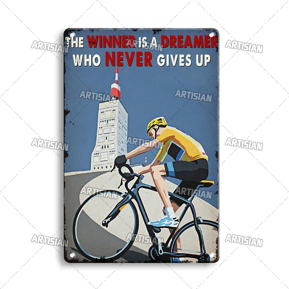 Artisian Cycling Decorative Plaque Bicycle Metal Sign Bike Sport Tin Plate Wall Decor Garage Bar Pub Club Hotel Cafe Kitchen
