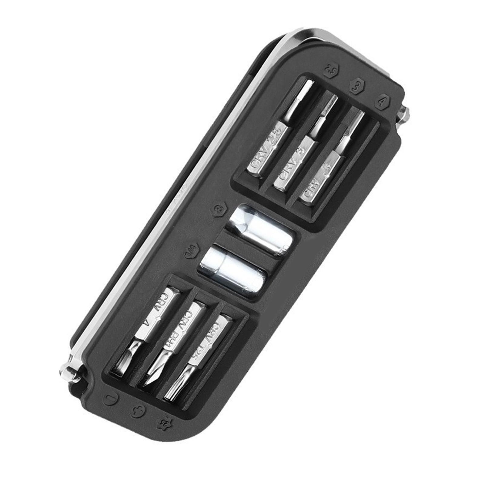 

Велосипедный мультитул 10 в 1 Стальной велосипедный комбинированный инструмент для обслуживания Многофункциональный шестигранный ключ Набор бит и торцевых головок Инструмент