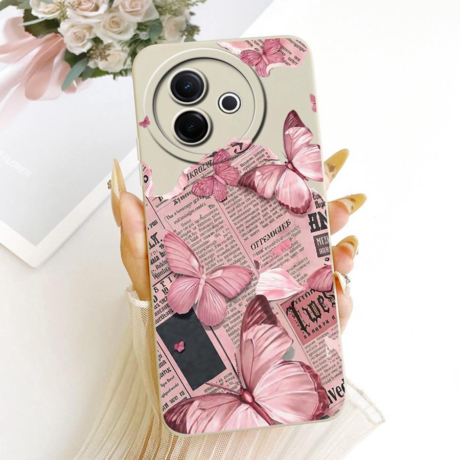 For Vivo Y39 Y300i 5G Phone Case Cute Rabbit Liquid Soft Silicone Bumber Shell For VivoY300i V2444A Capa Y 39 5G Back Cover