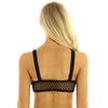 Women Sexy See Through Fishnet Bra Top Mesh See Through Unlined Bralette Cropped Tank Tops