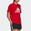 Adidas Heart Arrow Print Vintage American Retro Dopamine Sports Casual Breathable Crew Neck Short Sleeve T-Shirt Women T-Shirt Red GL0877