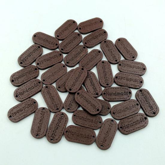 

DYS 50Pcs Ручная печать письмо Деревянные кнопки этикетки для DIY шитья вырезок Декор