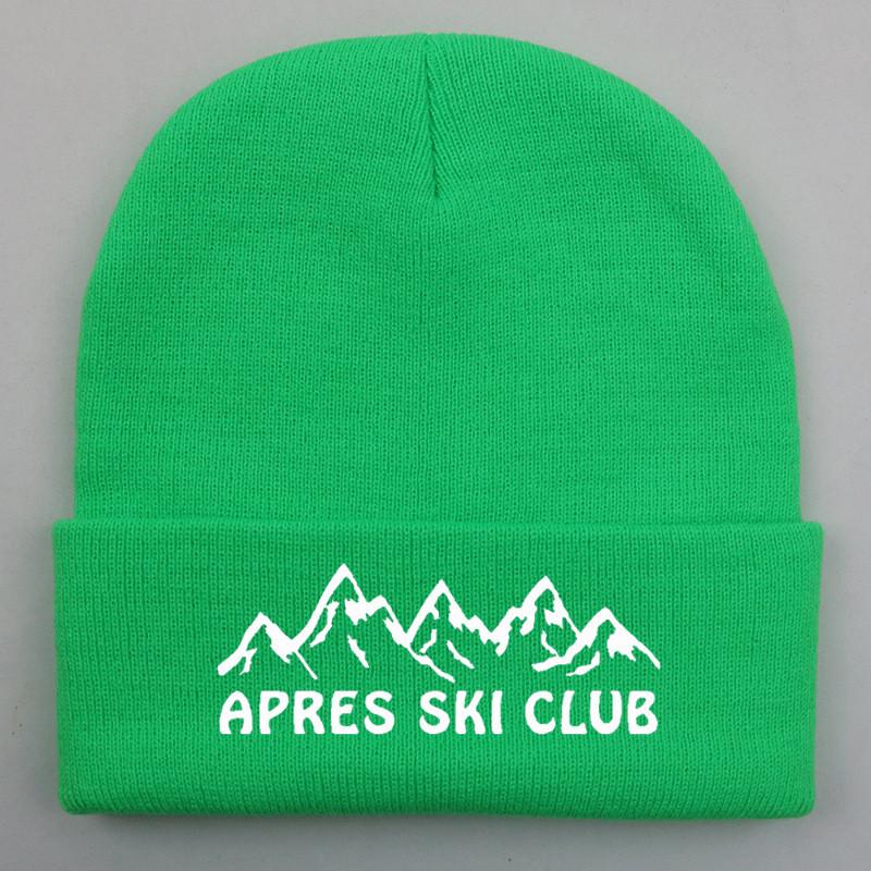 

Apres Ski Club Winter Knit Cap With Acrylic Material And Windproof Design For Outdoor Use FluorescentGreen