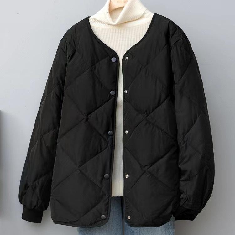 Giacca imbottita in cotone leggero Giacca imbottita in cotone da donna Autunno e inverno Moda Cappotto imbottito largo Giacche Capispalla
