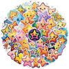 50pcs cute cartoon star graffiti stickers
