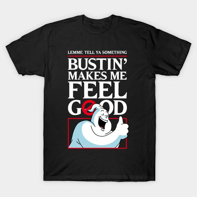 Men Black Print T-shirt Bustin  Makes Me Feel Good No-Cut Transfer Paper Print Cotton Tshirt M чёрный