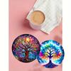 6pcs Tree of Life Cup Mat Set - Unique Home/Kitchen/Cafe Decor and Thoughtful Gift Set with Arts and Crafts