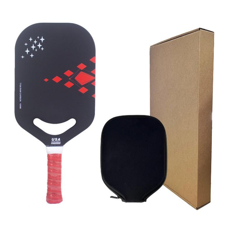 Professional Carbon Fiber Pickleball Paddle T700 One-Piece Hot-Press Frameless Smile Design Tournament Training