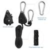 4pcs Awning Wind Rope 8 Inch Adjustable Lanyard Hanging for Tent Fan Grow Plant Lamp Pulley Ropes Pulley Lifting Pulley Hook