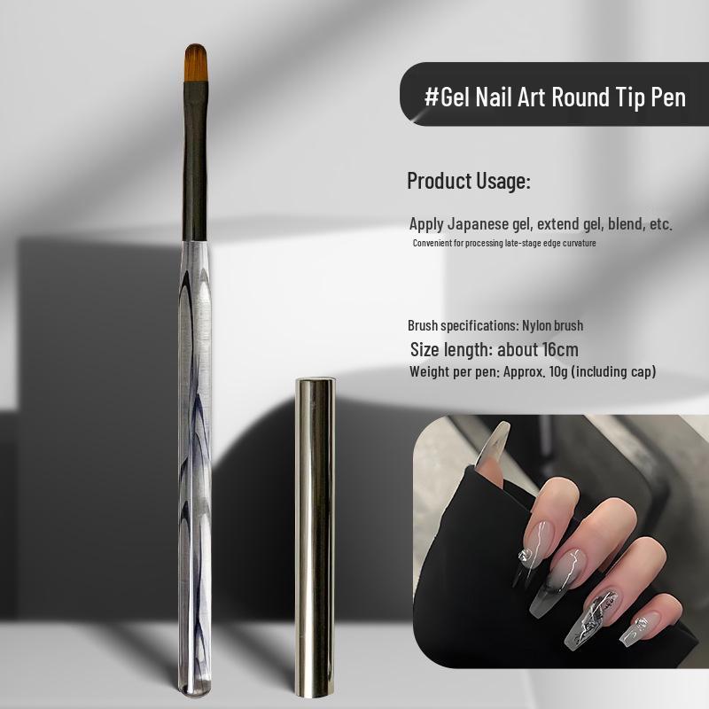 Cross-border Acrylic Nail Art Pen Set: Ink Painting, Smudging Gel, Line Drawing Brushes