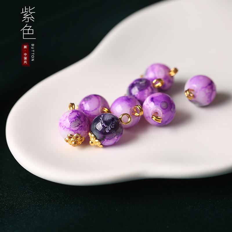 Imitations-Jade-Knöpfe Chinesischer Stil Scheibenknöpfe Cheongsam Tang-Stil Hanfu-Knöpfe Neue Chinesische Bluse Top Glas-Knöpfe