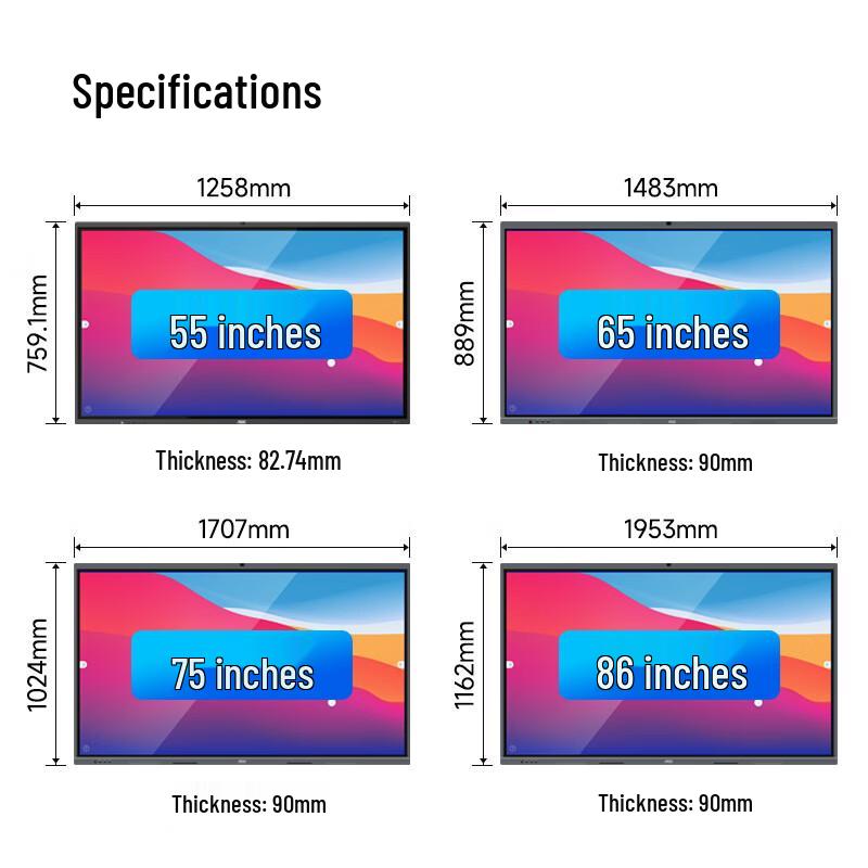 AOC 55-inch 4K Interactive Flat Panel with i5 Dual System (CN version)