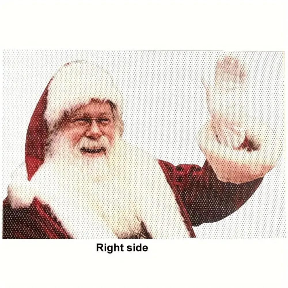 

Рождественская наклейка на машину Санта-Клаус 3D Реалистичная наклейка на заднее стекло автомобиля Санта-Клаус, Аксессуары для украшения дома Художественная наклейка 1 шт