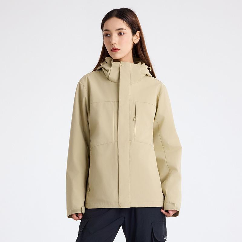 25 Winter outdoor three-in-one jacket removable down liner men's waterproof and windproof tooling jacket women