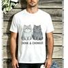 2026 New Unisex Cute Chonky Cat Two Grumpy Cats Graphic Short Sleeve TShirt Soft Cotton Vintage Casual Summer Top For Pet Fans