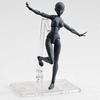 Action Figure Body-kun DX & Body-chan DX PVC Model SHF Children Kids Collector Toy Gift Drawing Mannequin Figure Model Artist (Black Female)