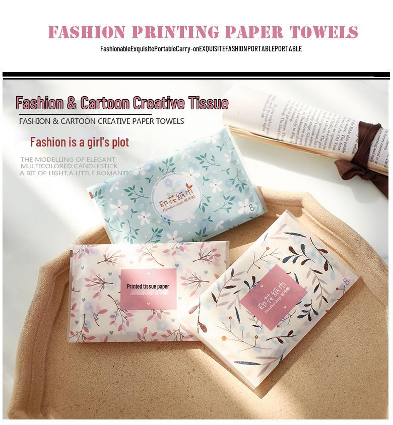 Cute Cartoon Mini Paper Towel Wallets - 36 Colorful, Portable Packs