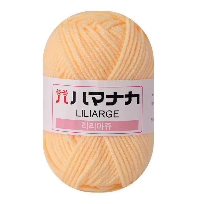 4-Strand Milk Cotton Yarn: DIY Yarn Ball for Medium Thickness Knitting Projects - Perfect for Dolls, Cushions, Blankets, and Baby Items