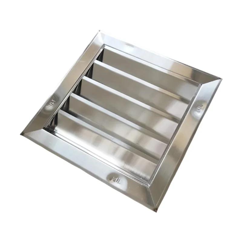 6/8/10/12inch 201 Stainless Steel Square Vent Grille Exterior Wall Exhaust Vent Exhaust Ventilation Window Ventilation Cover