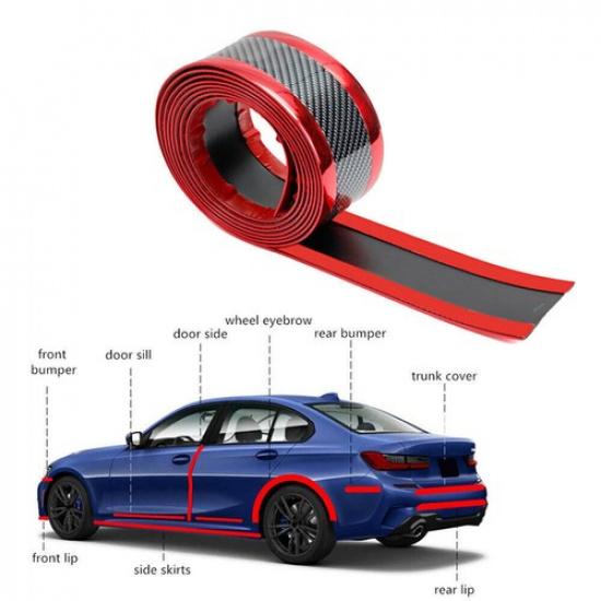 Carbon Fiber Auto Car Door Sill Scuff Cover Plate Protector Sticker Accessories