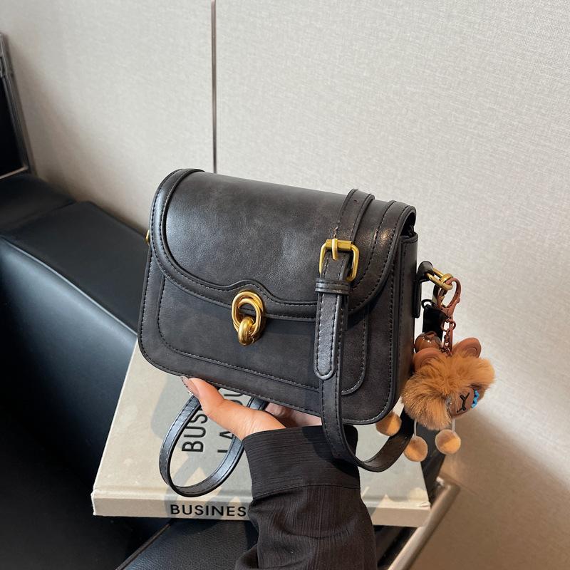 Popular Small Square Bag Women's Autumn and Winter New Retro Fashion Niche Shoulder Messenger Bag