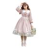 Und Lolita Mädchen Hasenohr Gothic Lolita Schleife Band Kleid Lolita Cosplay Niedlich Hellblau Crossdressing Outfit Fotoshooting Süßes Lolita Schulmädchen Stil