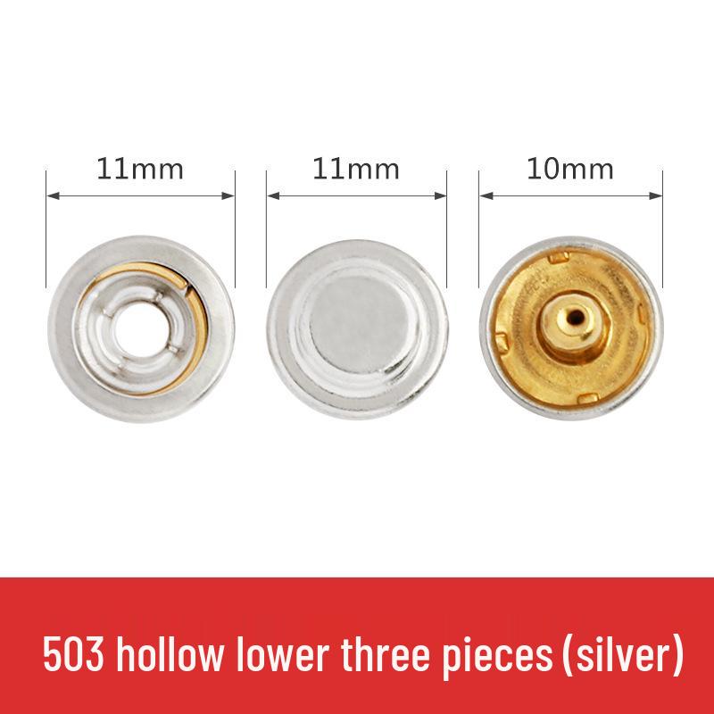 Metal Snap Buttons for Clothing: No-Sew Hidden Snap Accessories for Jackets, Studs, and Mother-Child Buttons.