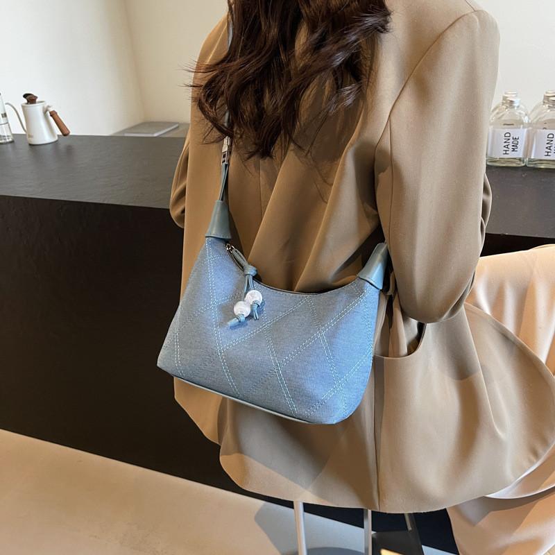 Stunning Street Style Canvas Bucket Bag Fashionable Shoulder Handbag Chic Crossbody