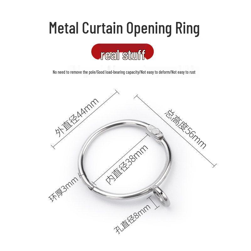 Metal Curtain Hanging Ring with Hook - Roman Rod Loop Accessories