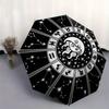 Zodiac Wheel Astrology Chart Horoscope DesignUmbrella, Portable 3-Fold Compact Umbrella for Men & Women Gift