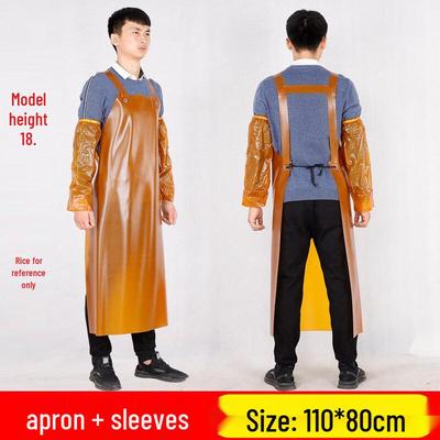 Durable PVC Waterproof Apron with Sleeves
