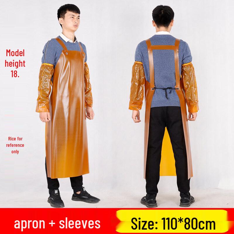 Durable PVC Waterproof Apron with Sleeves