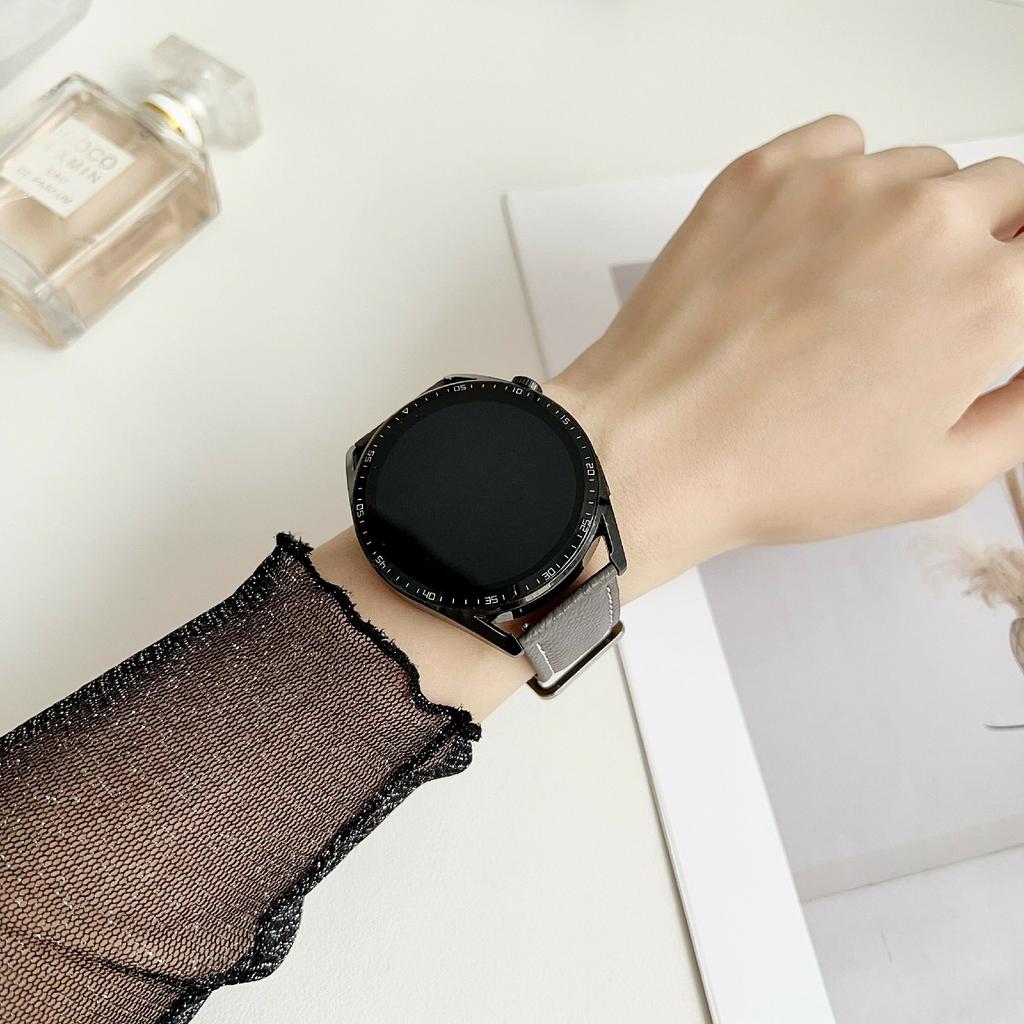 Palm Pattern Leather Watch Bands For Huawei Watch GT 5 46mm Universal 22mm Wrist Strap