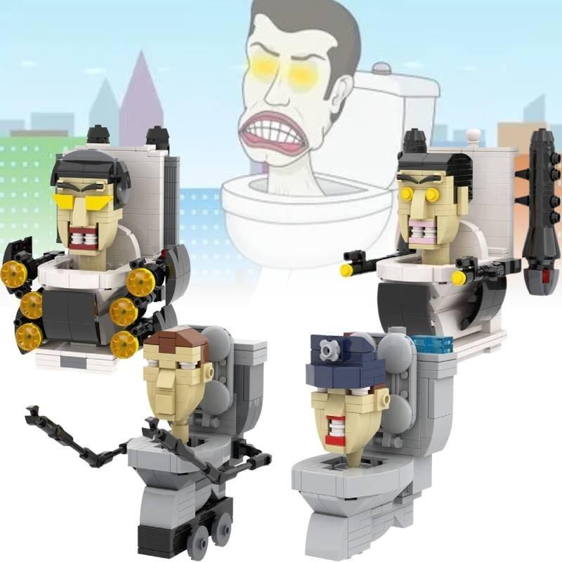 Mocskibidi Toilet Building Blocks Set For Creative Kids With 100 To 500 Colorful Pieces