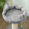 Scratching post cat tree cat bed, 1 cat bed, incl. cat toy, 55 cm x 55 cm x 83 cm, grey