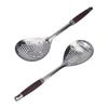 201 Stainless Steel Strainer Spoon With Wood Handle For Frying And Broth Straining Efficient Oil And Soup Separation Tool