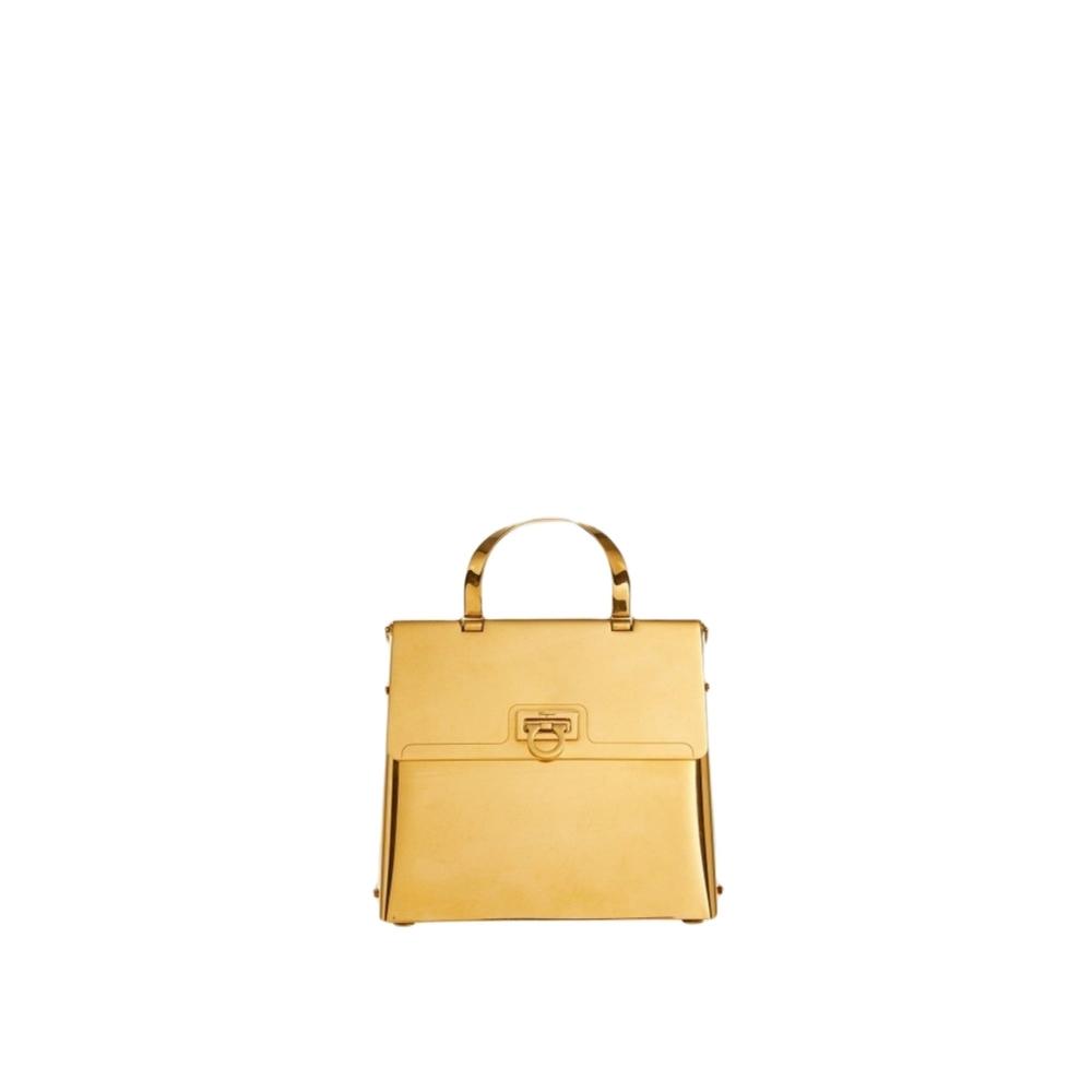 

Salvatore Ferragamo Ferragamo Trifolio Small Handbag Gold Gold
