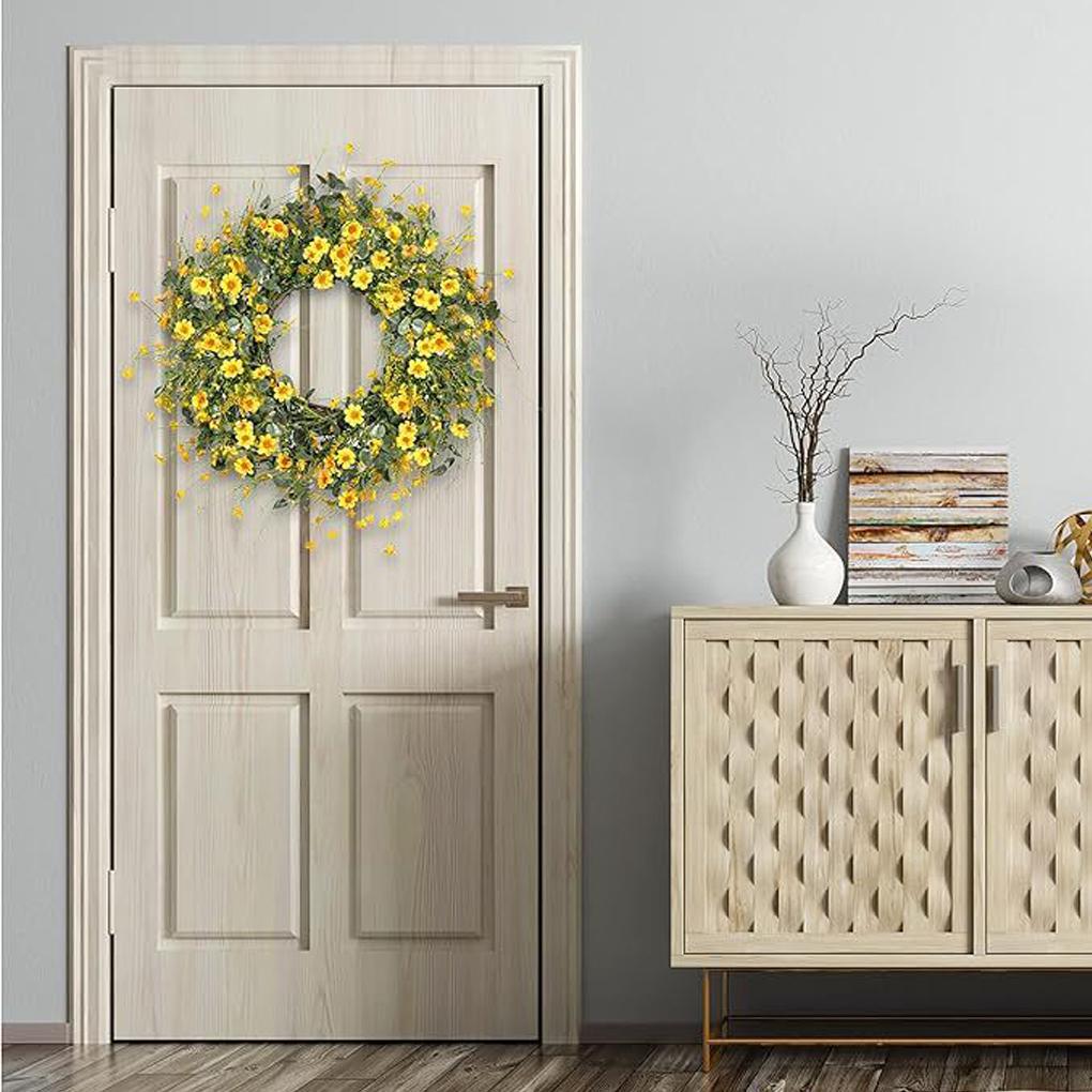 ABS Vibrant Front Door Wreath For Spring Wildflowers In Full Bloom Wedding Wreaths For Front Door
