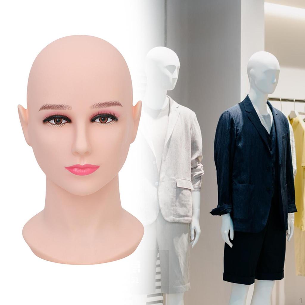 Bald Display Head for Glasses, Wig Holder Stand Salon Use