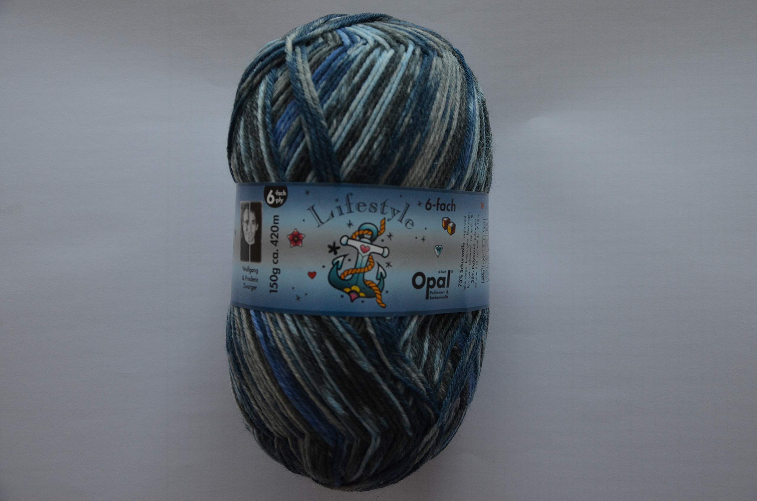 

Пряжа носочная Opal 6-слойная Lifestyle 9872