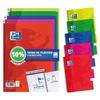 Cahier - Oxford - Multicouleur - A4 - Lot de 5 - Quadrillé - Couverture souple