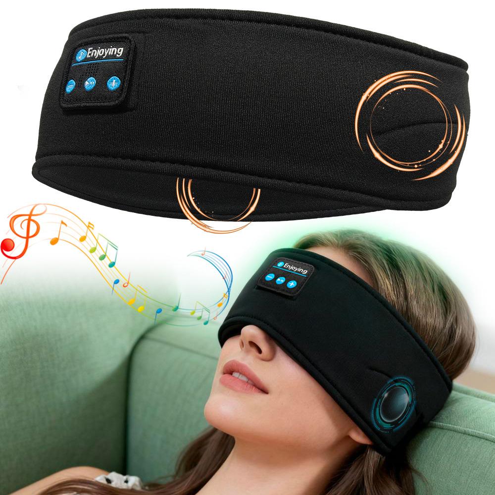 Kabellose Bluetooth-Musik-Augenmaske, Sport-Stirnband, geräuschdämpfende Kopfhörer, Telefonieren, Laufen, Yoga, Musik-Kopfhörer, kabelloser Schlaf-Kopfhörer