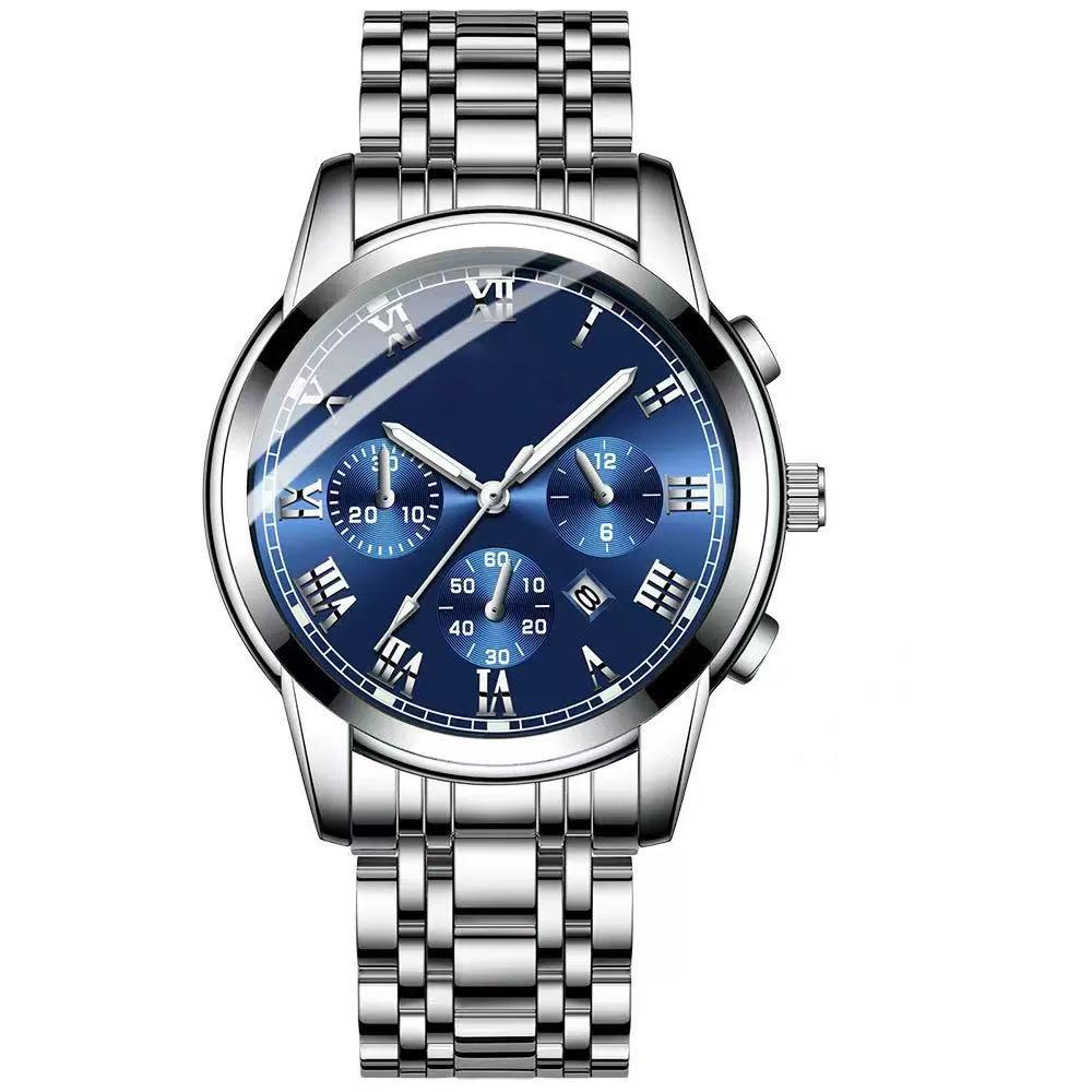 

Мужские часы Топ Бренд Роскошные Деловые Мужские Часы Кварцевые часы Повседневные Украшения Мужские Часы Мужские Часы синий
